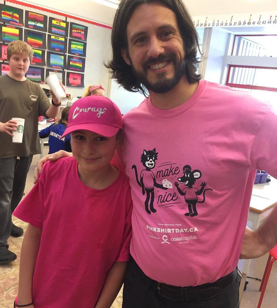 Pink shirt day at Myrtle Philip #courage ift.tt/2lGsiST