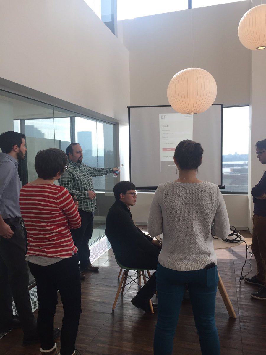 EFNorthAmerica's tweet photo. Checking out the cool work our Labs teams are crafting for travelers! #behindthescenes #sneakpeek #productspotlight #efhelloworld https://t.co/XSaWtuykzB