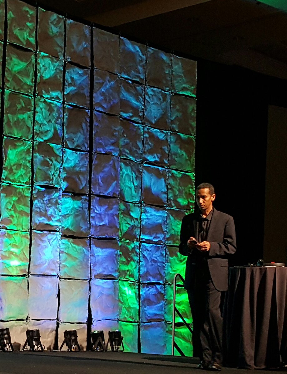 LisaLightsTake's tweet photo. Lark showing us how Amazon Echo can work in financial services @#advance2017 ..Motivating me to open mine that's been sitting on my counter https://t.co/kkgq1CViIR