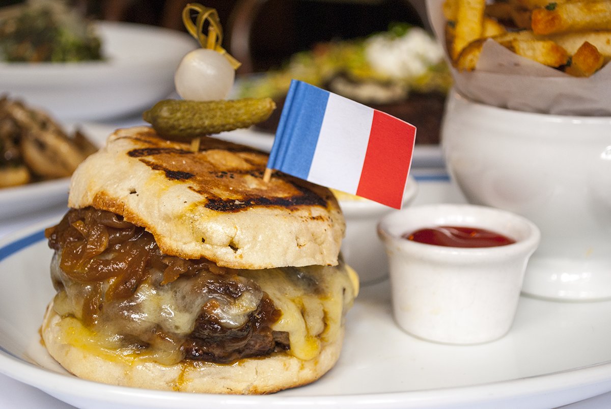 How does our The French Onion Soup Burger measure up to other NYC burgers you've tried?  🇫🇷 🍽 #NYCeats #NYC #NYCfood