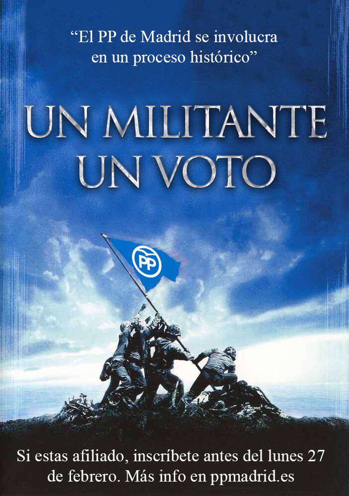 PPSanse's tweet photo. 🔊¿Ya te has inscrito?📝Faltan 5 días para que acabe el plazo📅Todos los afiliados👫elegiremos la presidencia de @ppmadrid👏No olvides apuntarte🙌 https://t.co/pZydBqkj3y