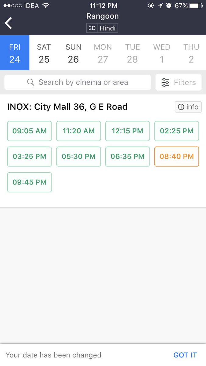 gaganabh's tweet photo. Advance Booking of #Rangoon finally opened in Raipur with almost full response in 1 show.
@shahidkapoor ❤️can't wait to see u in big screen🤺 https://t.co/ffkVVnp76g