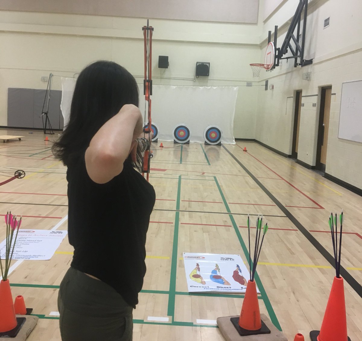 sheabrandford's tweet photo. Shooting target practice for a brain break at PD! @fsd38 @Westmountfsd #HungerGamesTraining https://t.co/A8EnCDwS2e