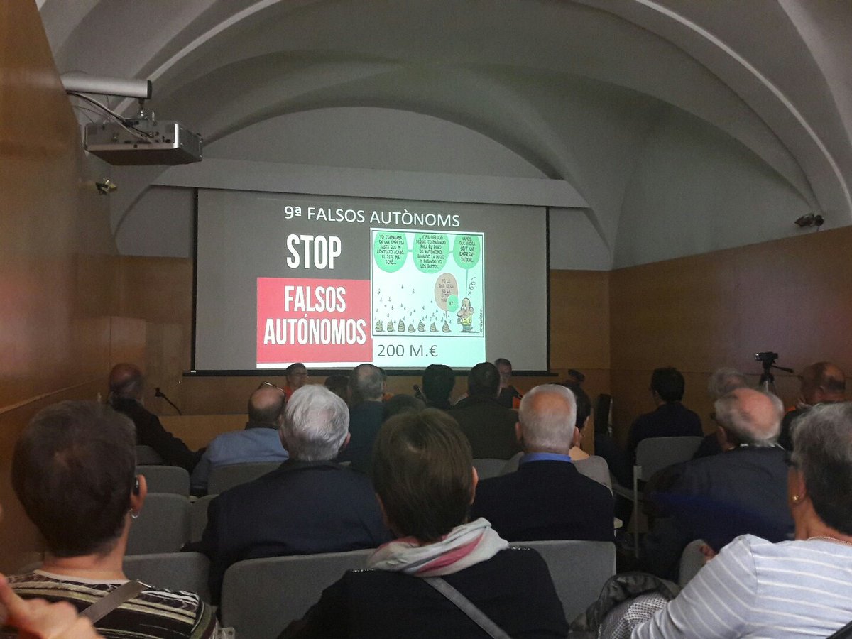 cerclereus's tweet photo. Els falsos autònoms fan perdre 200M€ a la guardiola de les pensions. #MareaPensionista https://t.co/9KoXWcR8we