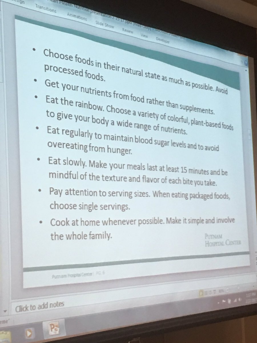 Putnam Hospital Center's nutritionist  Indrani Dhar gives tips on healthy eating #heartmonth @my_healthquest