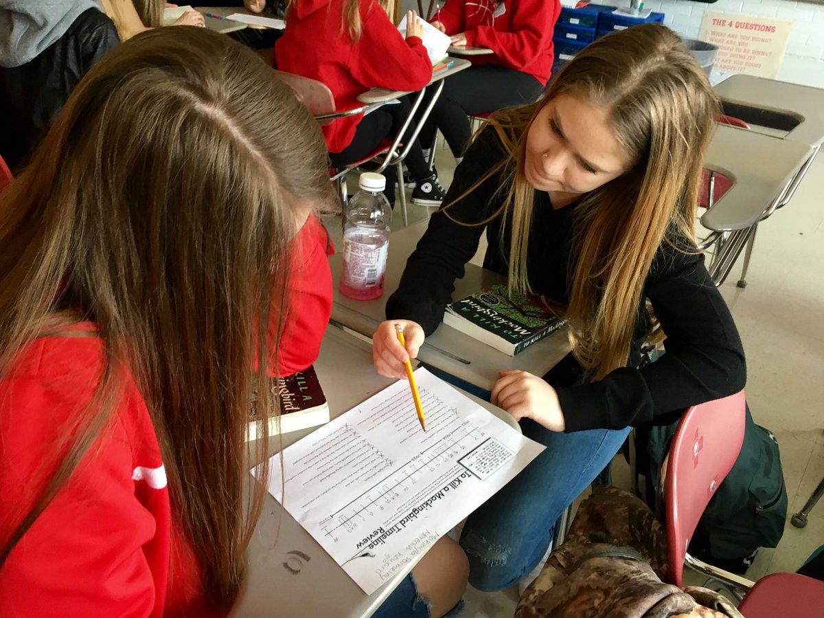 KaraNoFilter's tweet photo. Timeline &amp; flyswatter reviews for To Kill a Mockingbird got students digging into the text &amp; running around. #schsmo #stcr13 https://t.co/Nf2WtWvyPM