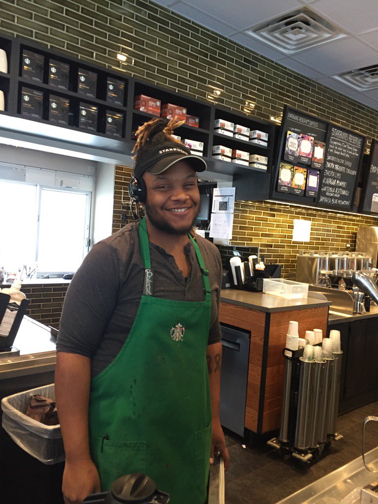cjpford's tweet photo. The reason I come to North St!  That smile! @SBucksMillPlain @EfilcFilc #tobeapartner https://t.co/Avqa6aVJrg