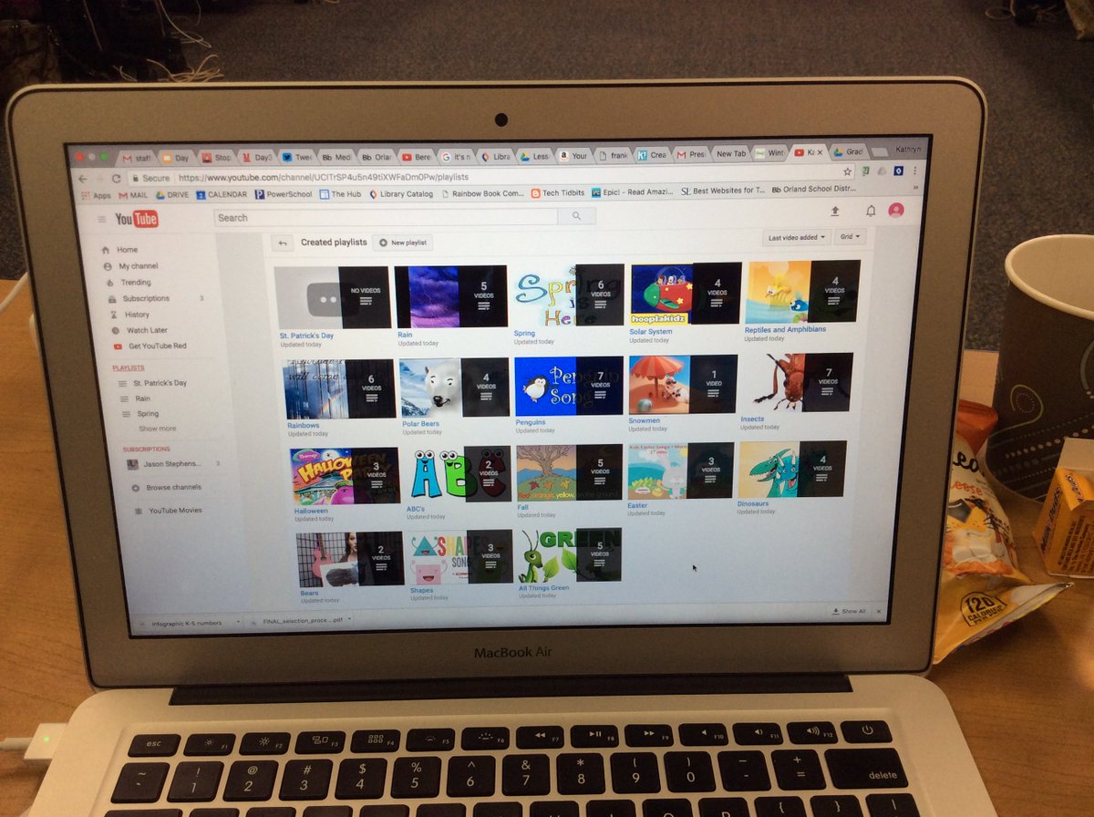 ellyroch's tweet photo. Shout out to Katie Johnson for showing me I can make a playlist on Youtube #135edchat https://t.co/i1mBaKADgS