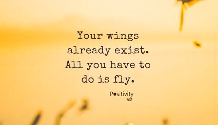 Your wings already exist. All you have to do is fly. : r/MotivationalPics