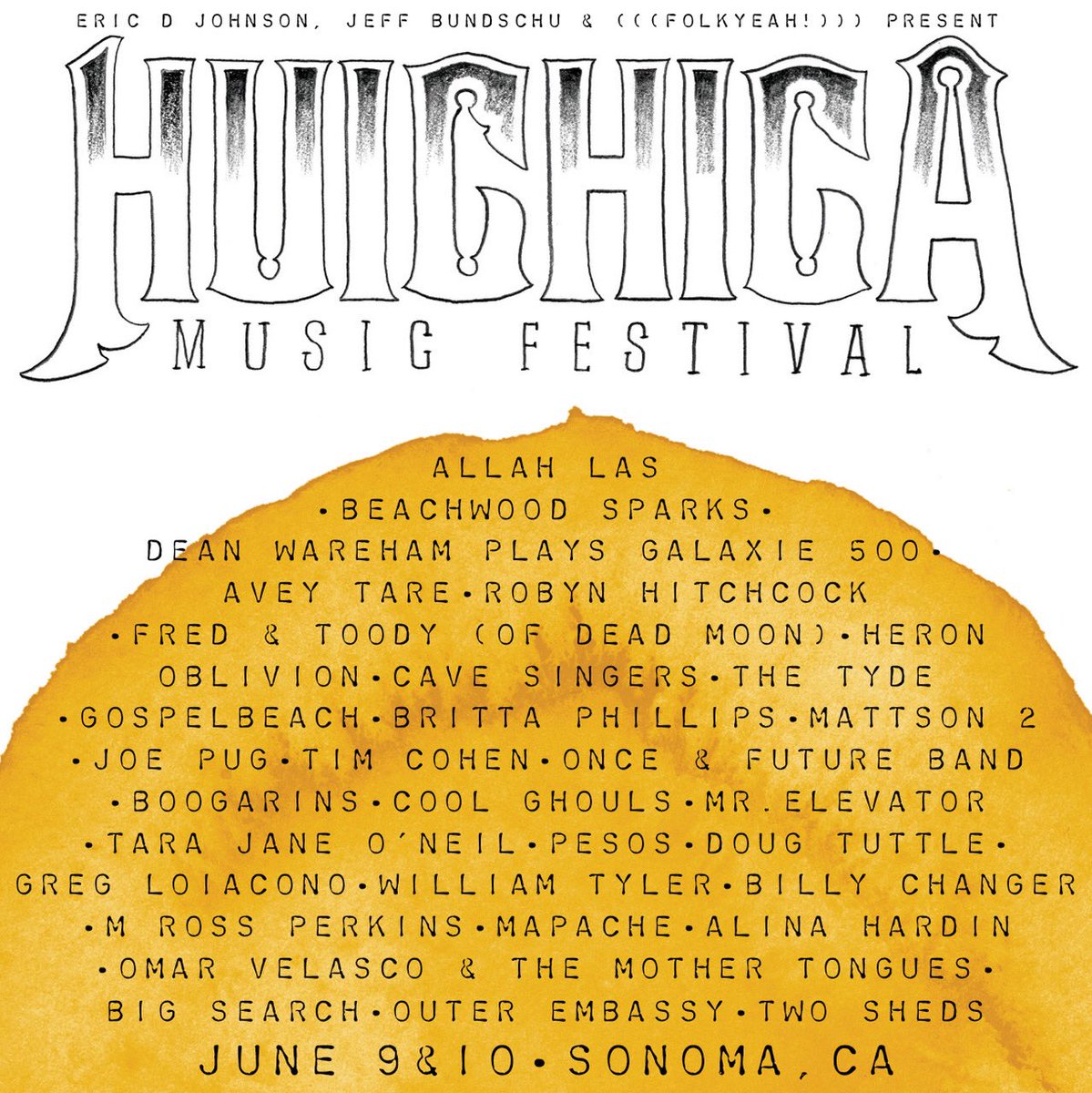 Going to be playing @Huichica in Sonoma this June!