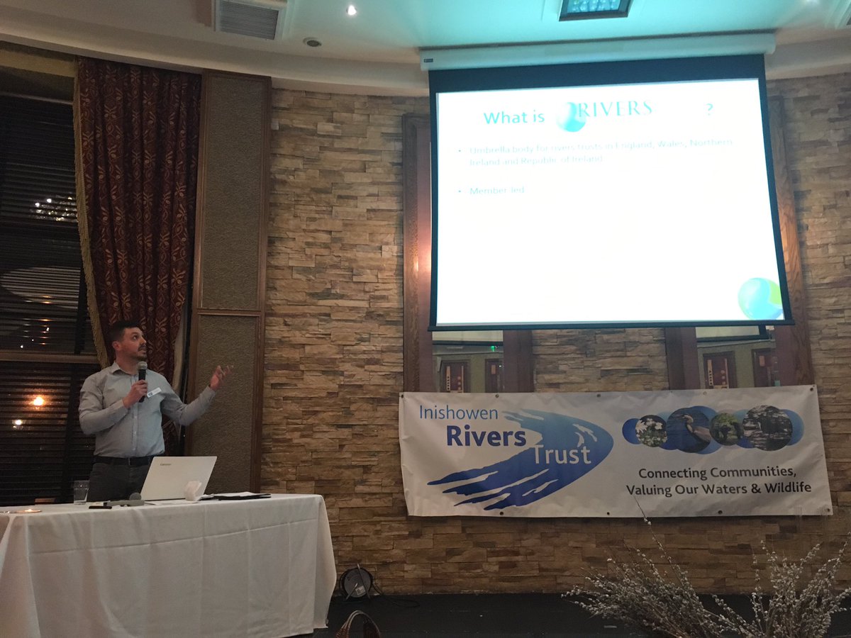 EPACatchments's tweet photo. Next up is Mark Horton from @BallinderryNews talking about what Rivers Trusts are and why we need a collective vision for Inishowen's Rivers https://t.co/0bBYnSSttc