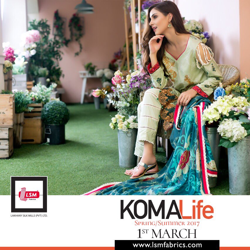 FabricsLSM's tweet photo. The much awaited Komal Life Spring/Summer 2017 Collection is almost here!! Here's the First Look! ππΌ
#ThisIsLSM #KomalLife https://t.co/XKYS53hLs6
