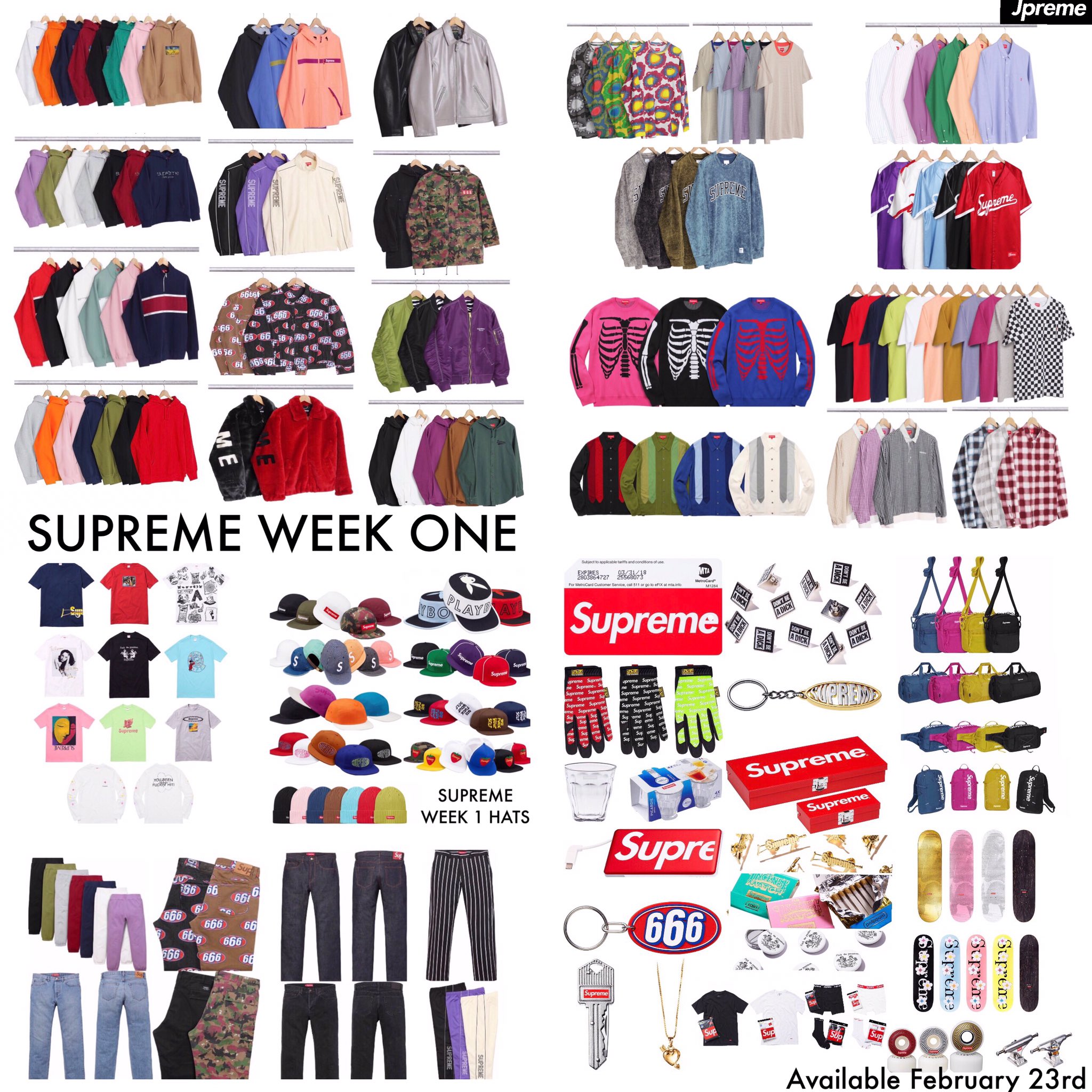Supreme week 1 online cheap drop
