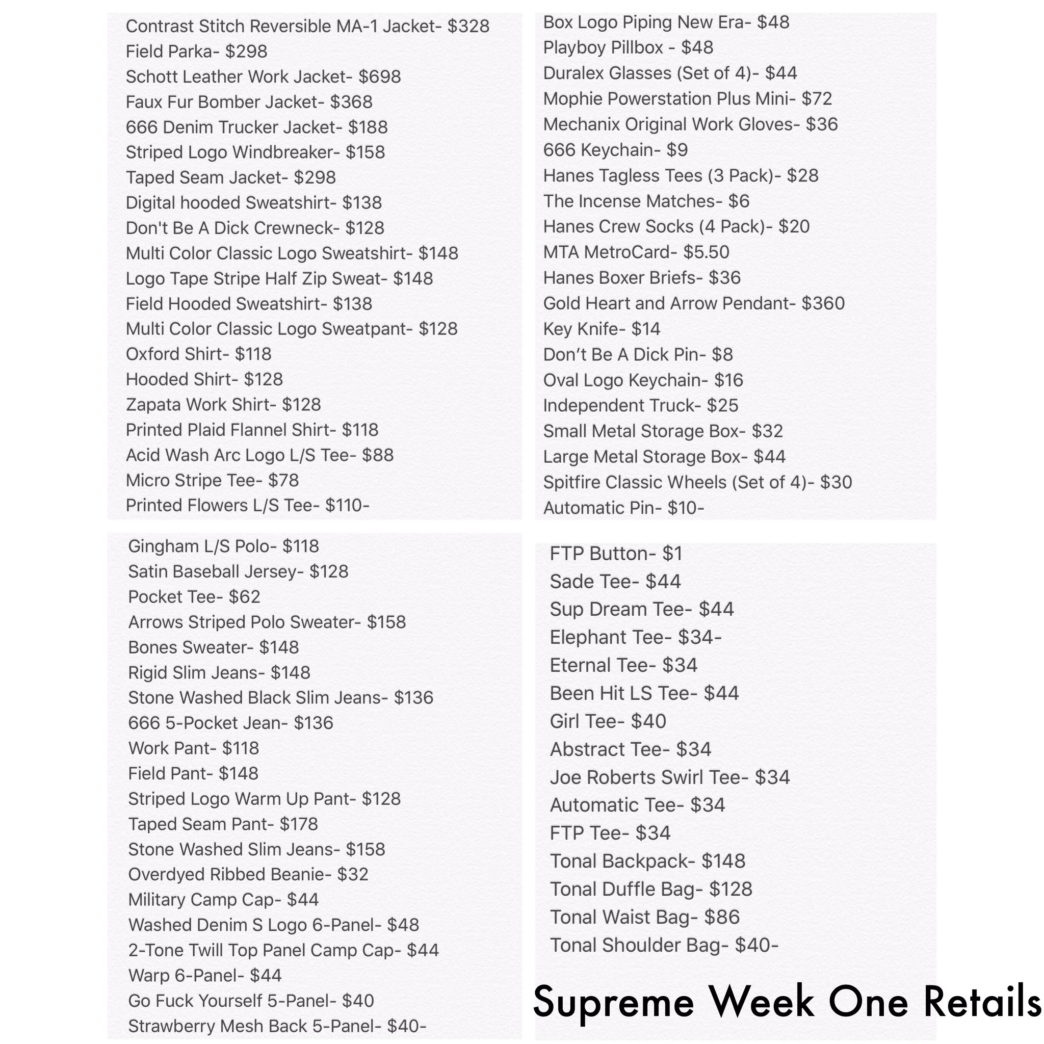 J on Twitter "Supreme SS2017 Week One The Online Drop Is Finally Here