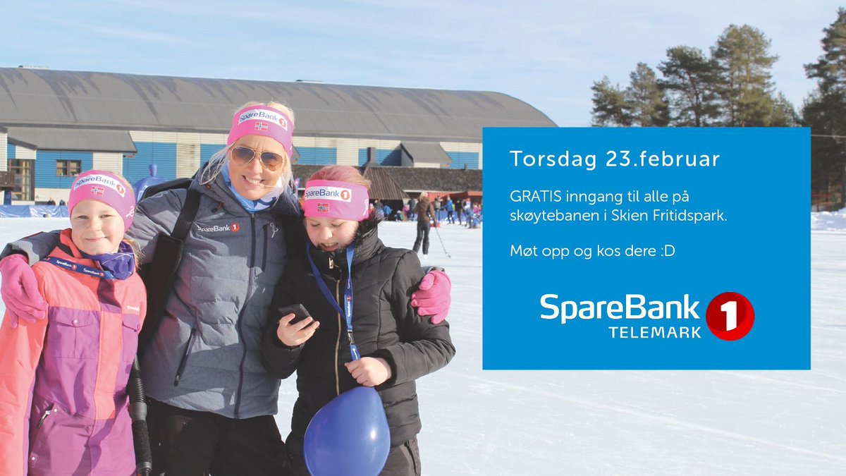 Fritidsparken's tweet photo. Kampanje fra #SB1Telemark Kom gratis inn på skøytebanen! https://t.co/NdgKo2axOn https://t.co/QfV5REhzKE