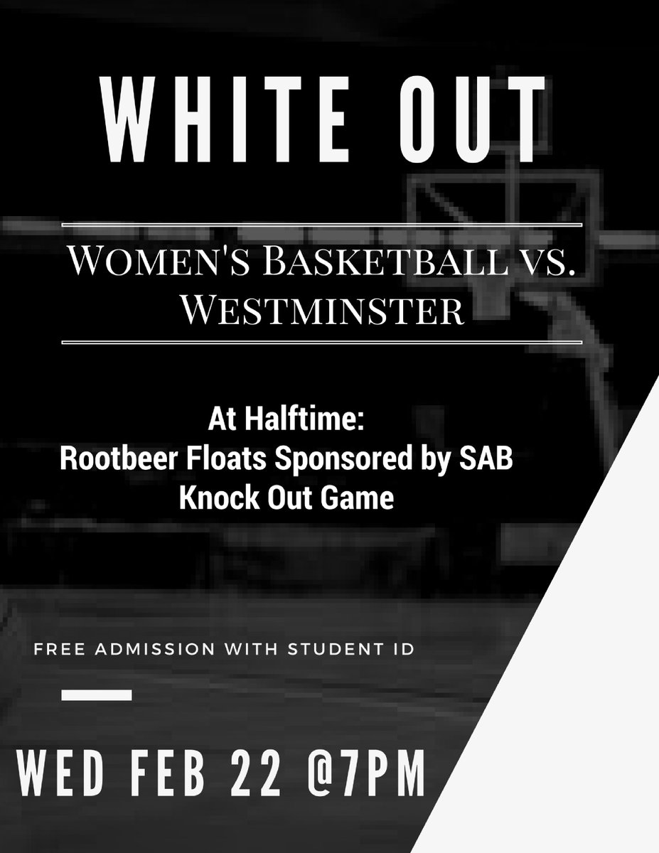 WU_SAB's tweet photo. TONIGHT. White out at the Women's Basketball Game at 7pm! Come support our girls and get a free rootbeer float! 🏀🐝#WUbasketball #WUsab #PAC https://t.co/hyl01L1ohZ