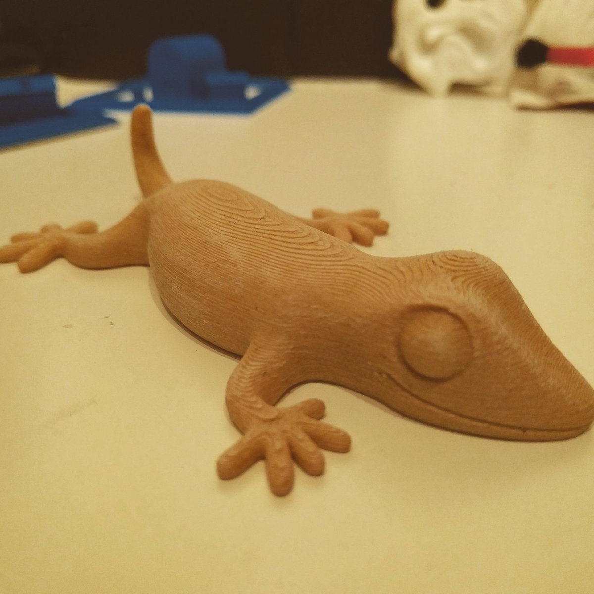 rimonsoliman's tweet photo. #3rdshape #gecko #3dprint #wood #pla #filament #lab #woodlike https://t.co/3gwLHOpE9u