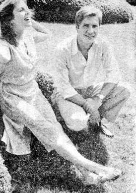 kenobitrinity's tweet image. carrie fisher and harrison ford visits japan, 1978