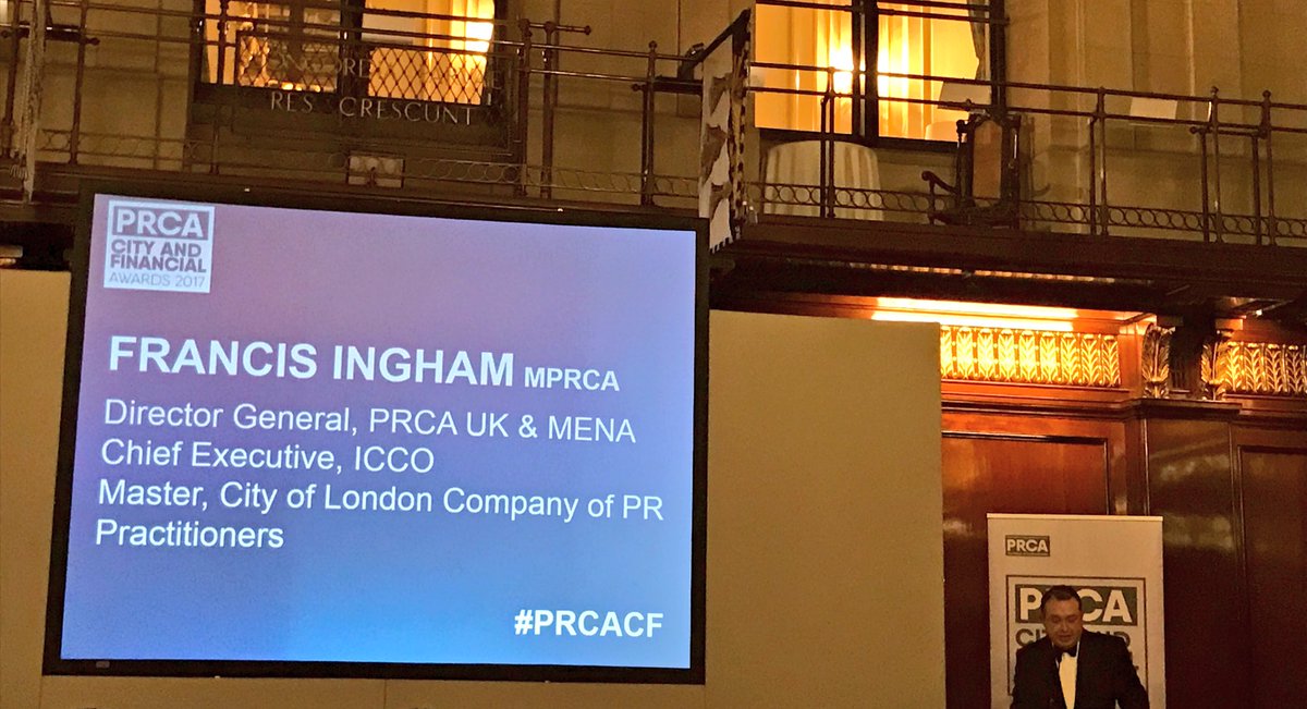 CognitoMedia's tweet photo. We are delighted to be part of the @PRCA_UK awards which is kicking off with @PRCAIngham @AwardsCFPR #cityfinancial https://t.co/HWUAWeTeWw