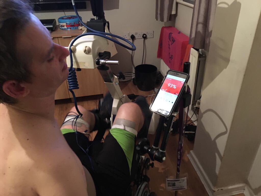 benwimbushSCORD's tweet photo. 20 miles down @MYZONEmoves with 1 stop of a few minutes @Graeme_Hinde @NAhutchinson @Nat_Fit_Net #10MinsLeft #FESmarathon #SCI #Tetraplegic https://t.co/irZi57RuSf