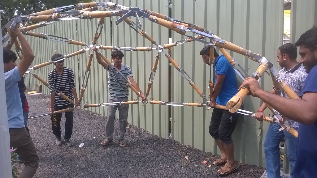 anandshah93's tweet image. Shifting the dome..part by part @CEPTUniversity1 #nostalgia #portablestructure #deployable #lightweight