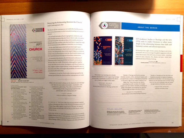 wdavidotaylor's tweet photo. This Series in Theology &amp; the Arts via @ivpacademic is very promising for the field. @TaylorWorley @JAAnderson7 @CIVAGUY @iamfujimura https://t.co/V8ZndP1bjd