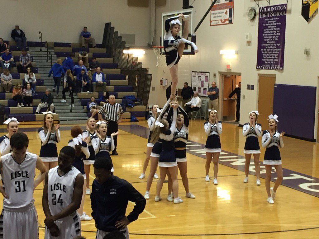 LISLE Cheer on the road cheering on the LIONS