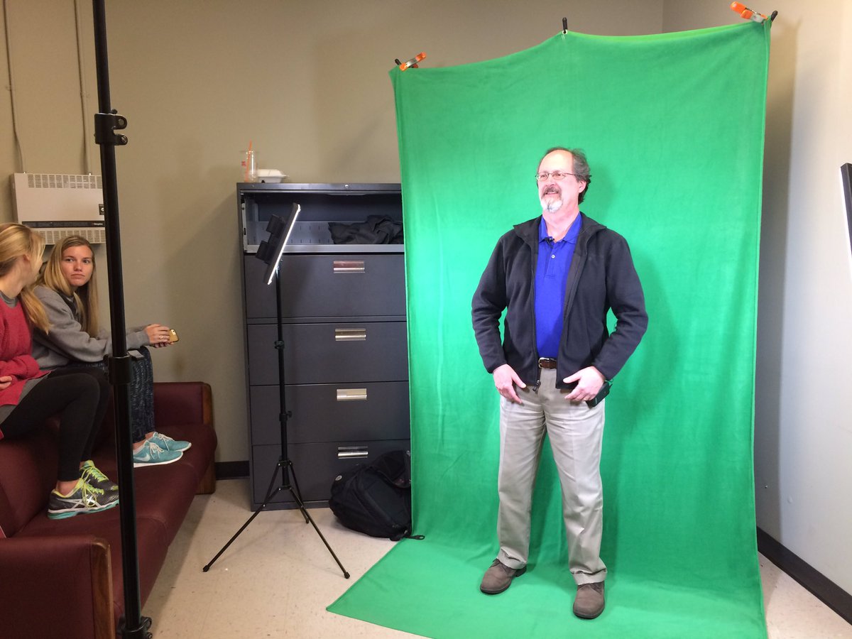 visualize_UA's tweet image. LSSL green screen shoot! #AR