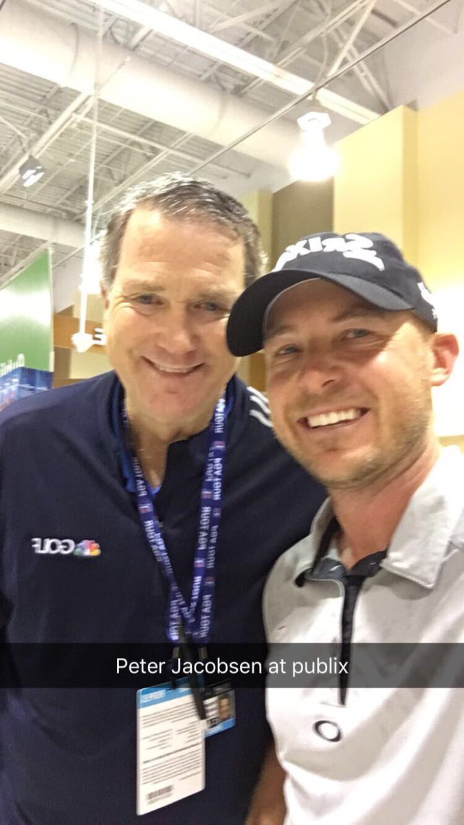 Saw <a href="/JakeTrout/">Peter Jacobsen</a> in publix. An under appreciated hero for the game of golf. From music, to jokes, he is always made the game fun!Thanks Peter!