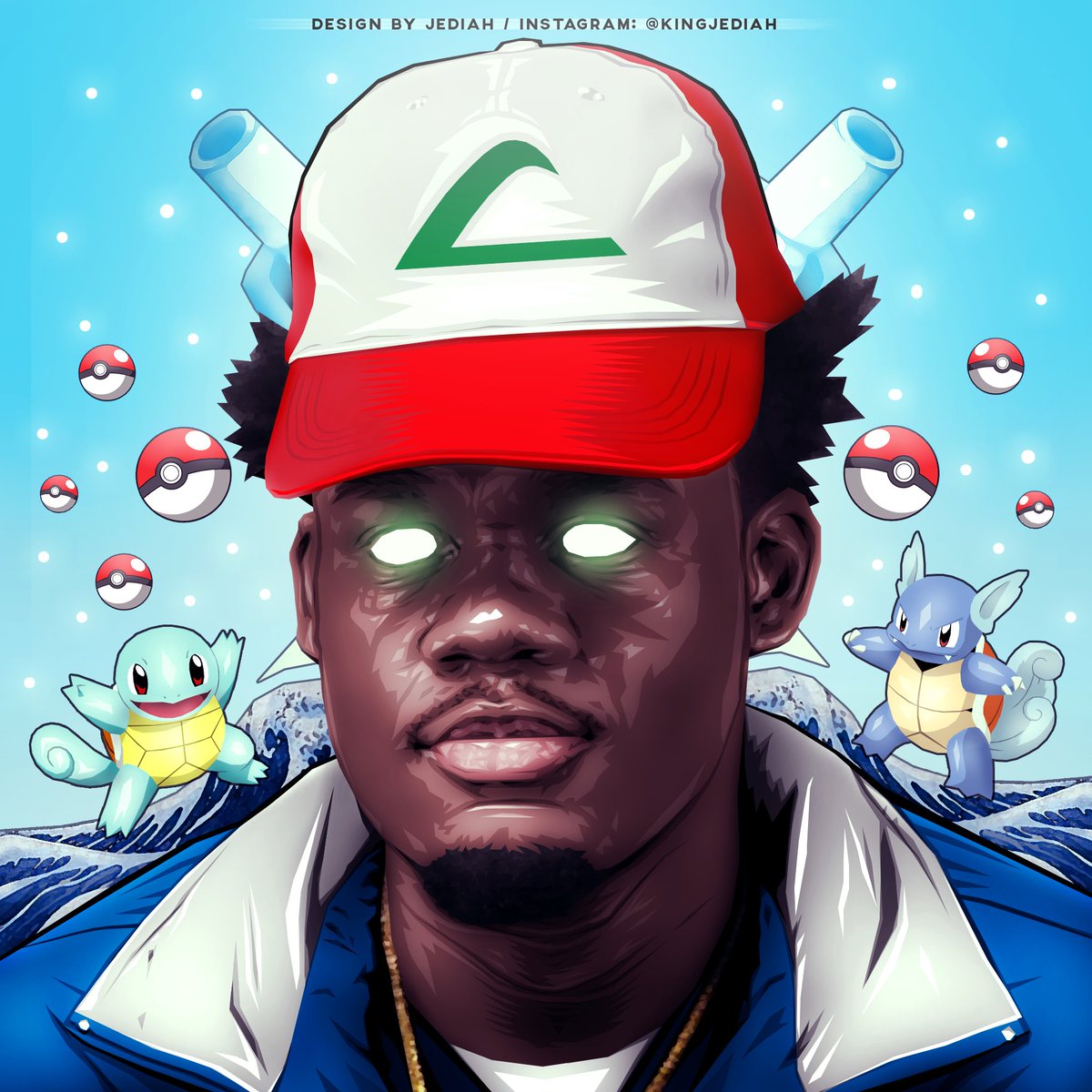 Ugly God / Water Pokemon Themed Artwork Designed by Me / RTs \u0026 FAVs  Appreciated @UglyGod, image size:1200x1200