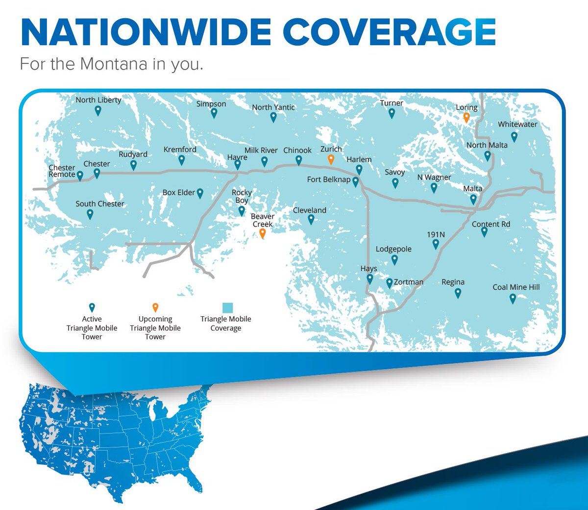 TriangleMobile's tweet image. We have more towers on the Hi-Line than any other carrier, plus the same great nationwide coverage. Triangle Mobile, for the Montana in you.
