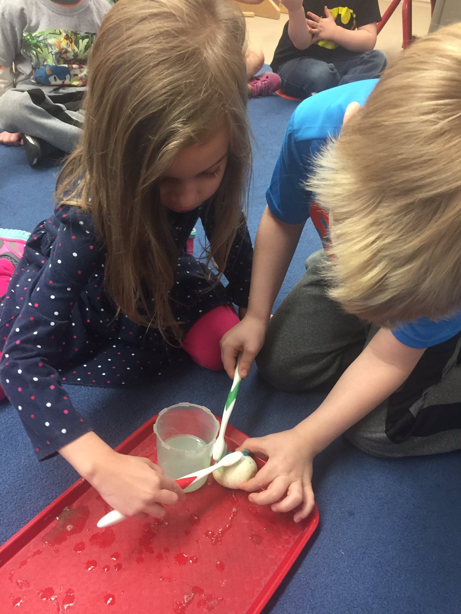 MrsClelandPreK's tweet photo. Working hard through our dental health unit! #onceacard #mentorpreschool #egginpopexperiment #makingtoothpaste https://t.co/svPGGytn1M