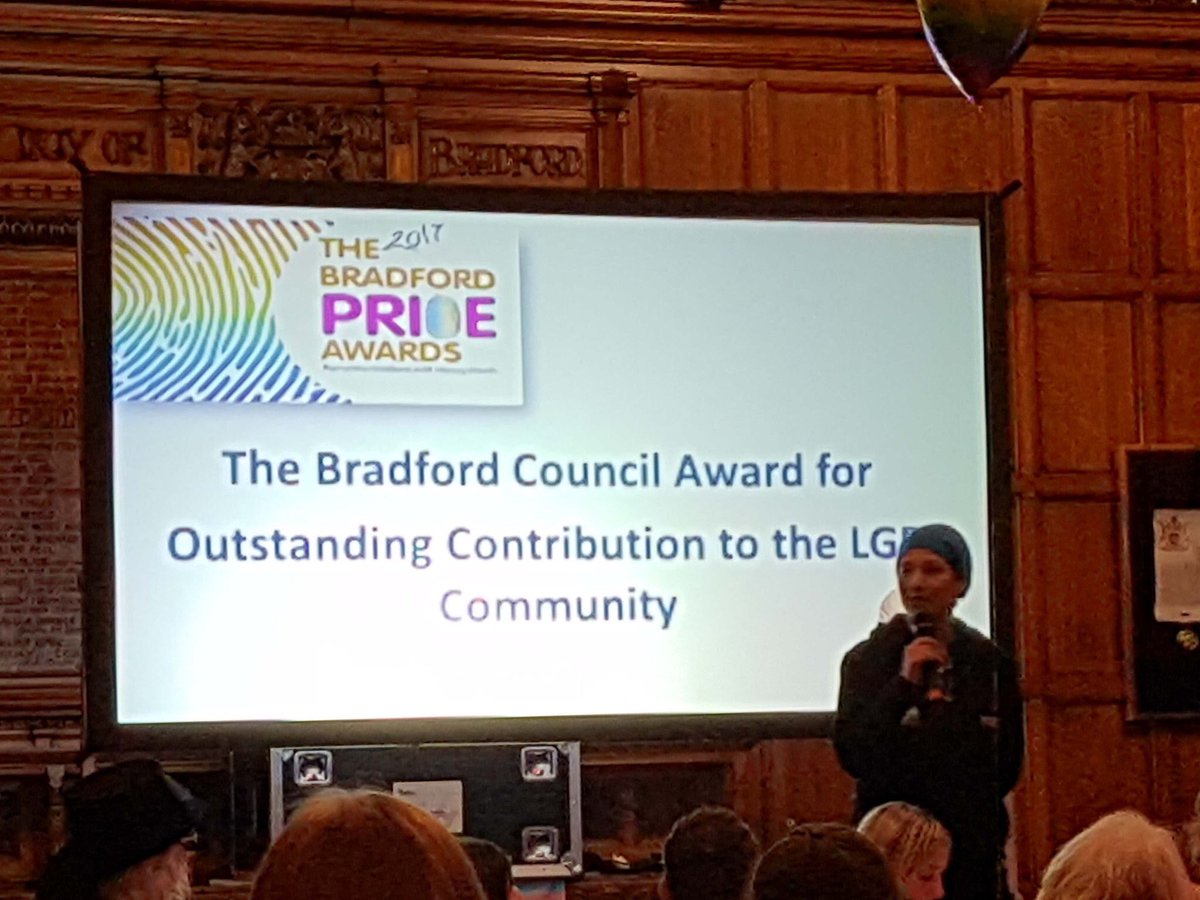 🏳️‍🌈Congrats Norrina Rashid #OutstandingContribution to the #LGB @BradfordPrideAwards 2017! Pic Credit: @lgbtBD 👍🏻#GY