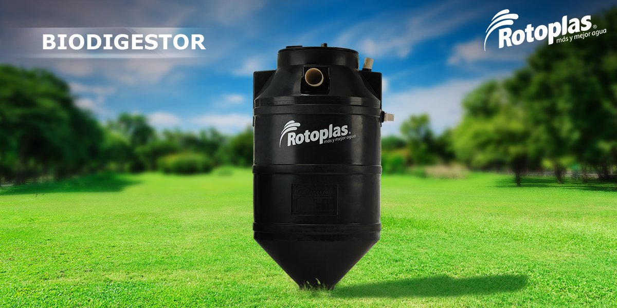El Biodigestor Autolimpiable Rotoplas realiza un tratamiento primario del agua para que ésta pueda descargarse en el ambiente.
