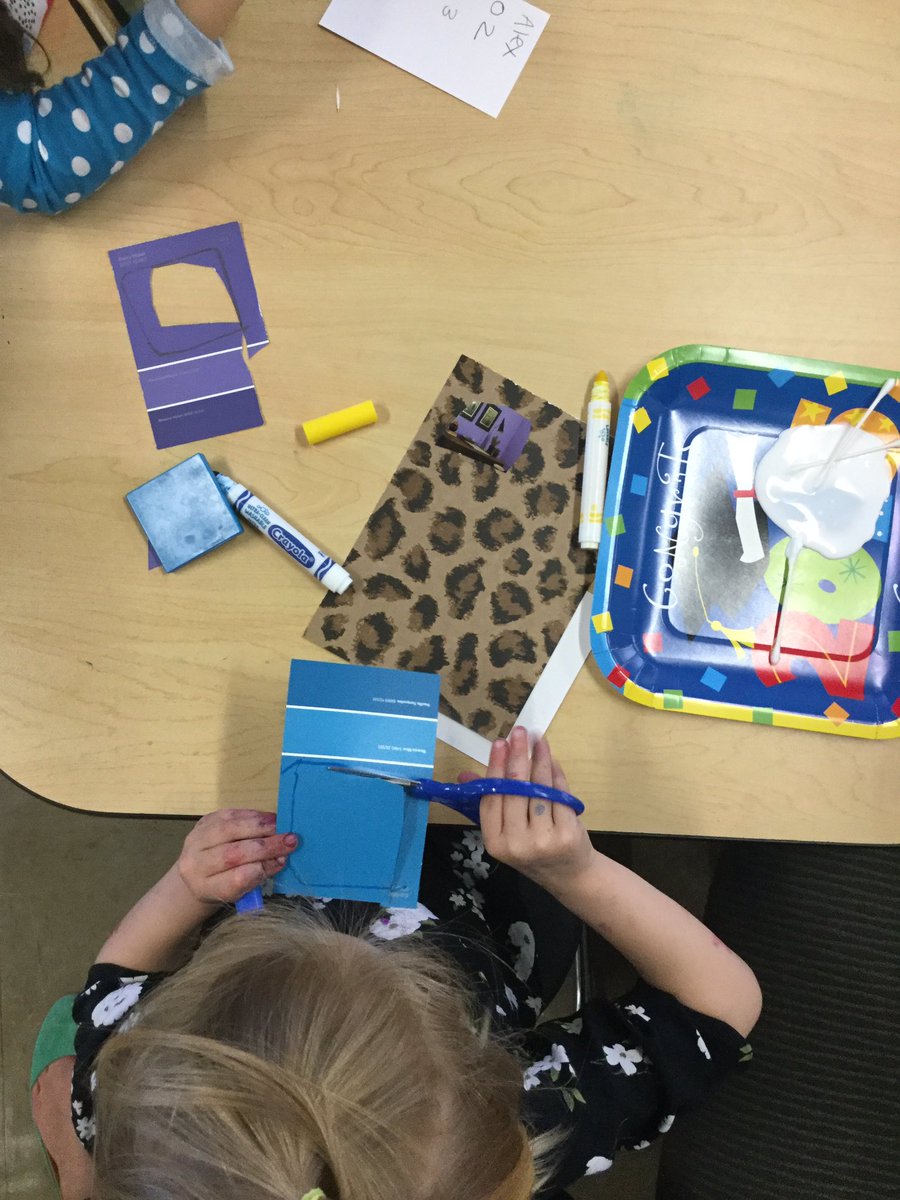 Mini_Makers's tweet photo. PreK mini-makers designing the outside of a hotel using wallpaper and paint chips! #EarlyChildhood #pbl #makerspace https://t.co/dFqfPUiD7X