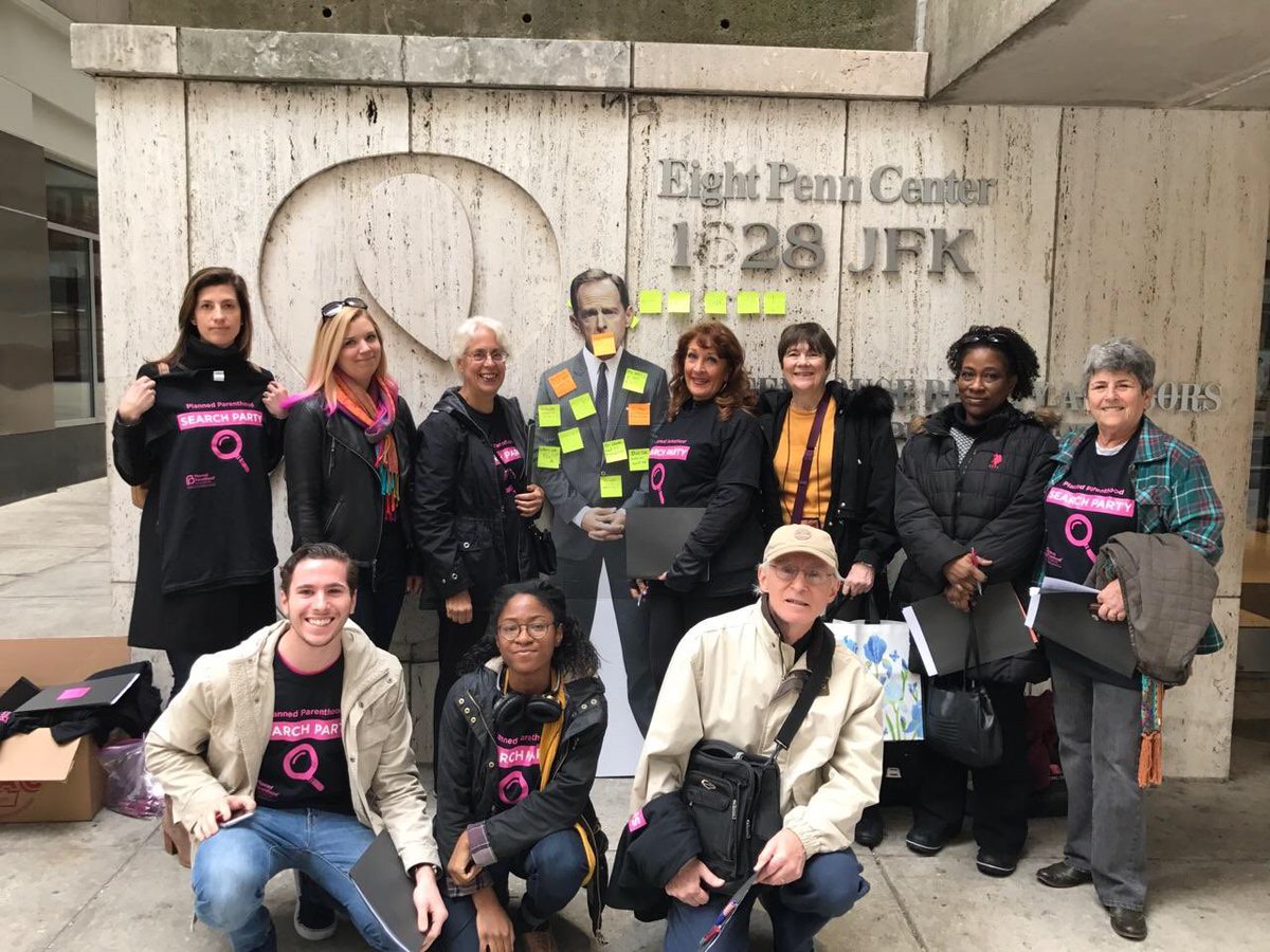 PPAdvocatesPA's tweet photo. The #PPSearchParty was 150 constituents deep and nobody found @SenToomey. We refuse to stop looking & speaking up. #WheresToomey #Resist https://t.co/EKgYZoVNDf