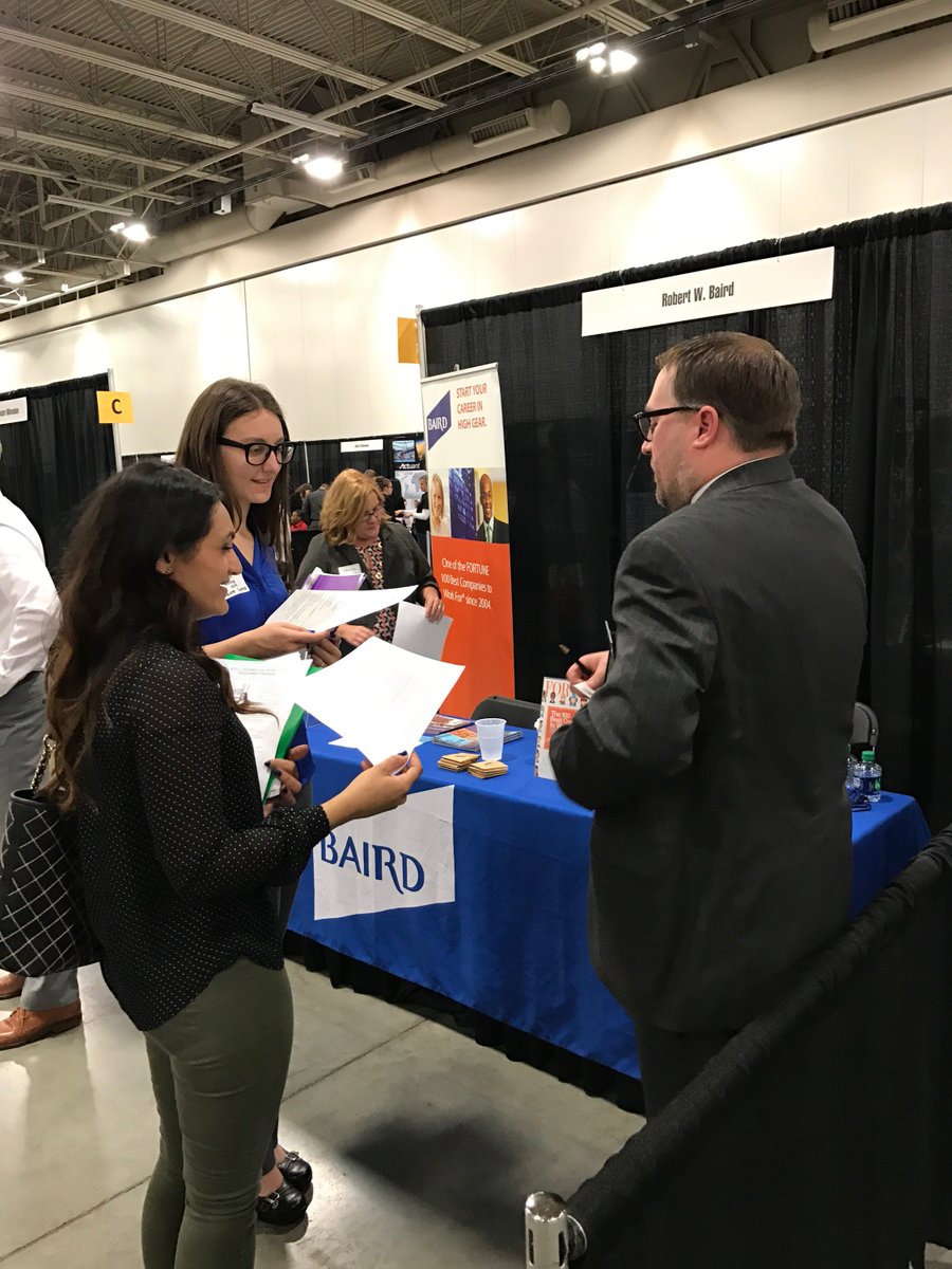 BairdCareers's tweet photo. Baird had a lot of fun #connecting with #students from #universities around #Wisconsin at the #WorkForce #Career #Fair yesterday! https://t.co/ImD7AHebmg