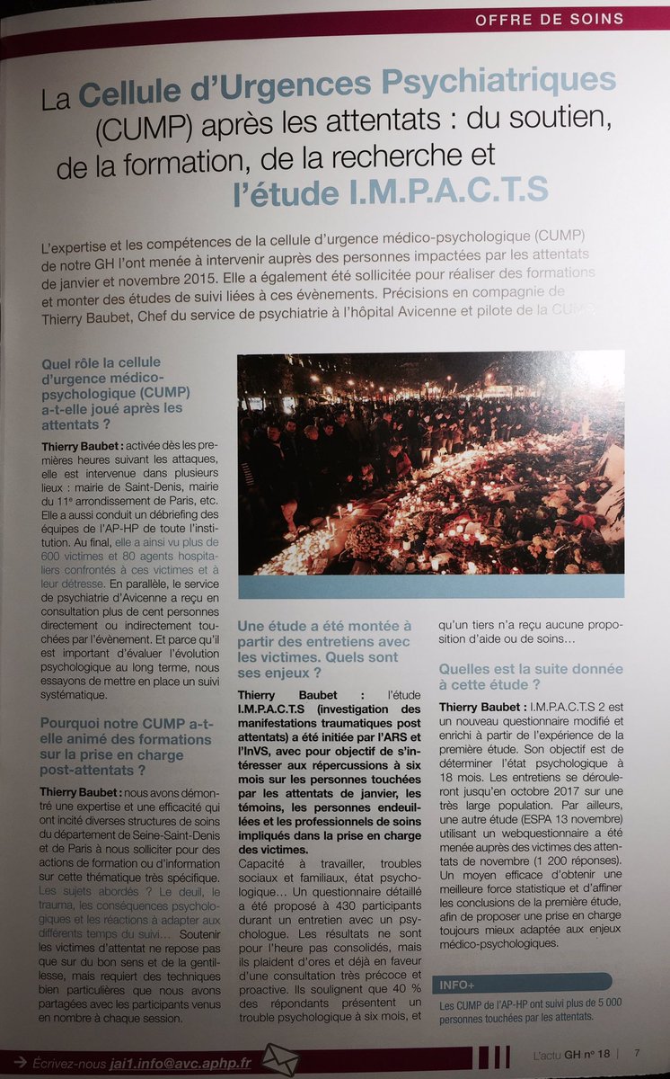 TBaubet's tweet photo. La #CUMP93 dans le journal du groupe HUPSSD @APHP https://t.co/wCYsNAkoLT