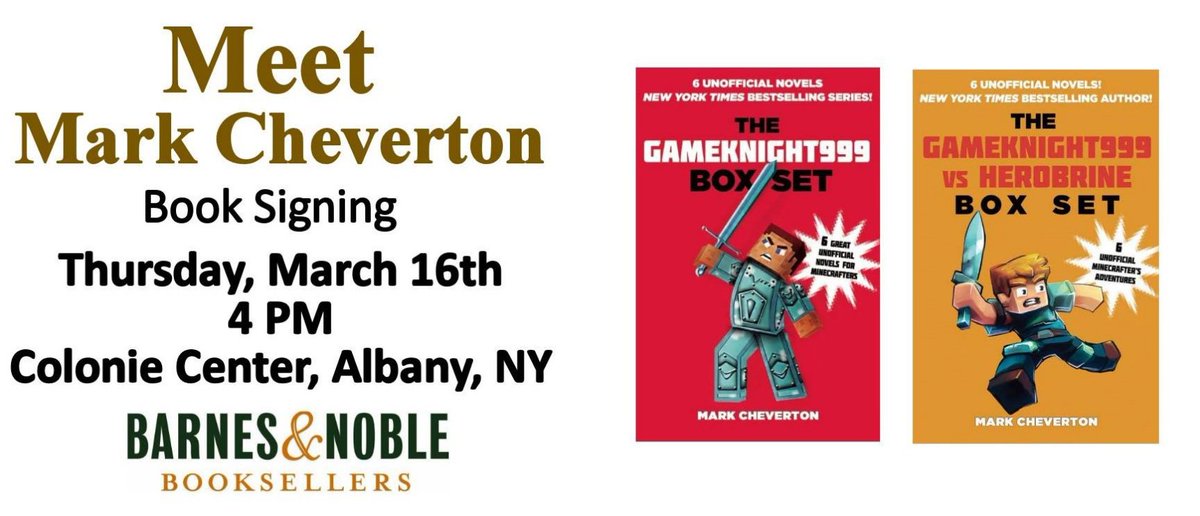 skyhorsepub's tweet photo. Meet author Mark Cheverton of the @nytimes #bestselling unofficial #Minecraft series starring Gameknight 999! @MarkC_Author #MinecraftEdu https://t.co/if6pPrweUM