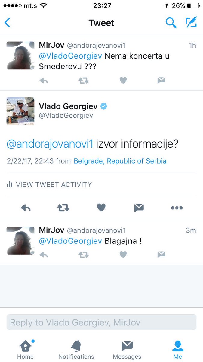 VladoGeorgiev's tweet photo. Novo čak i za mene. Opet otkazan koncert? Vjerovatno će mi to neko saopštiti ujutro https://t.co/4Rq7DjrMCr
