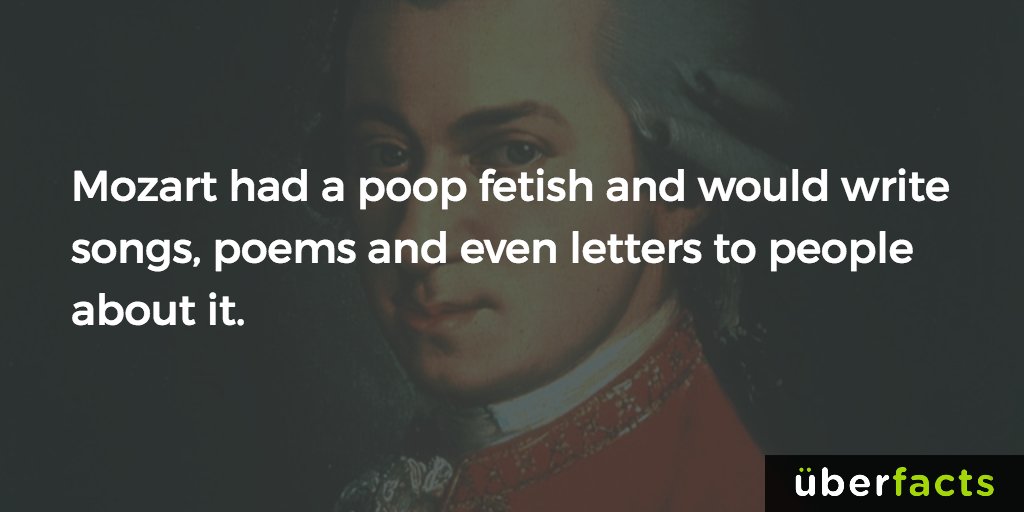UberFacts's tweet photo. Things you didn't know about Mozart. https://t.co/tGWrl9Ec0q