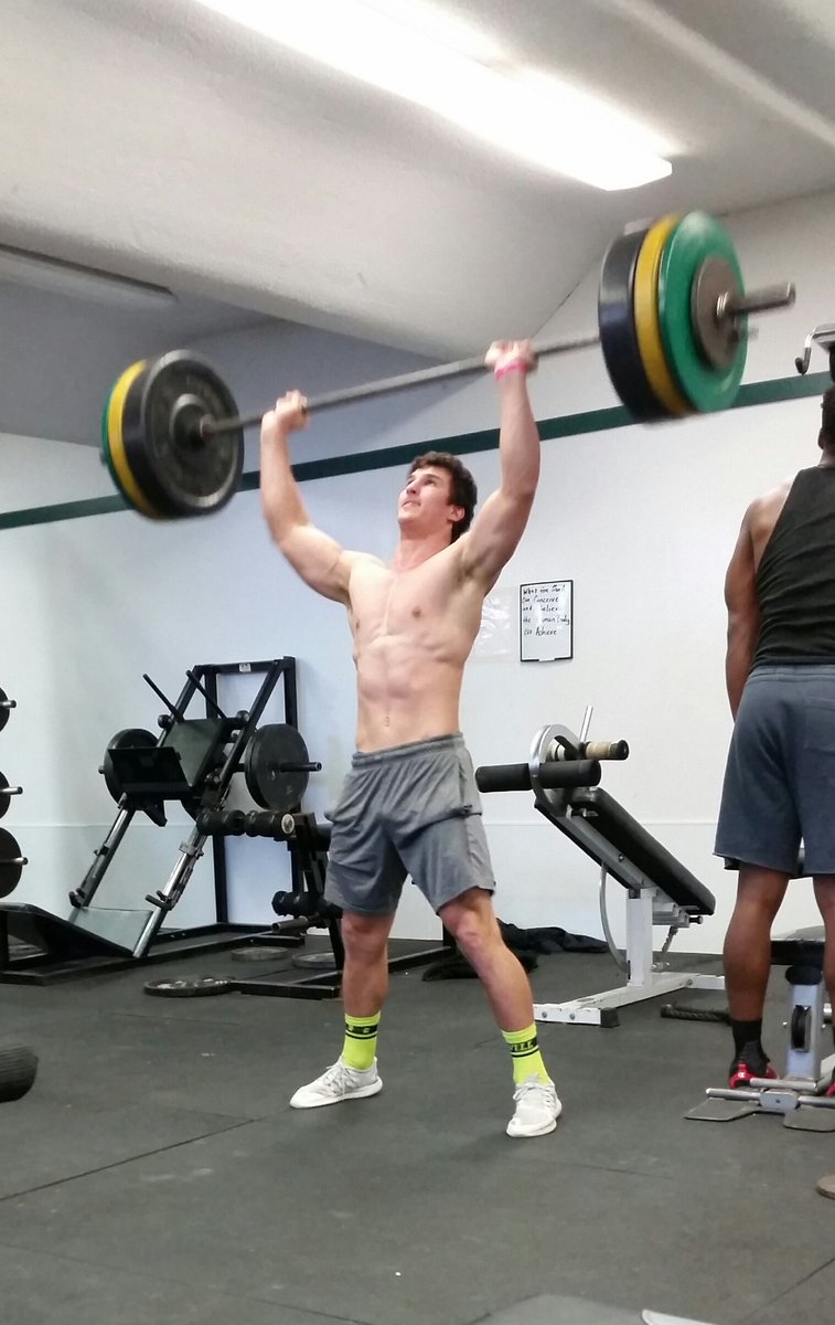 FBcoachMitchell's tweet photo. #DCB JACKS MLB 37 Trent Postma knocking out his Push Presses. Built Dakota Strong #BEAST #AllMCAC https://t.co/7eHTytPId5