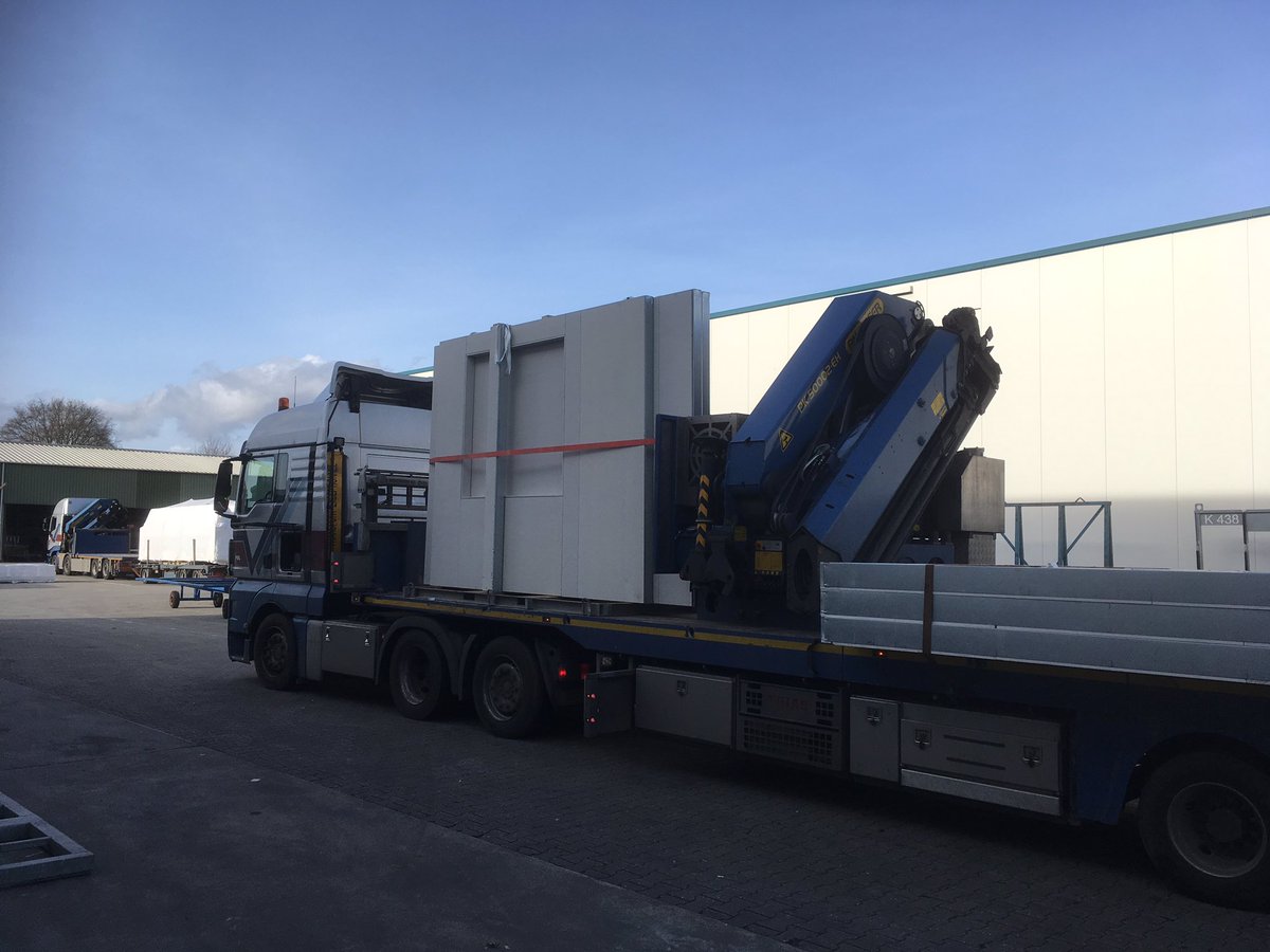 #file op ons terrein in #hardenberg , just in time levering van hsb + staalframe gevels en staalframe daken op weg naar #diemen en #enschede
