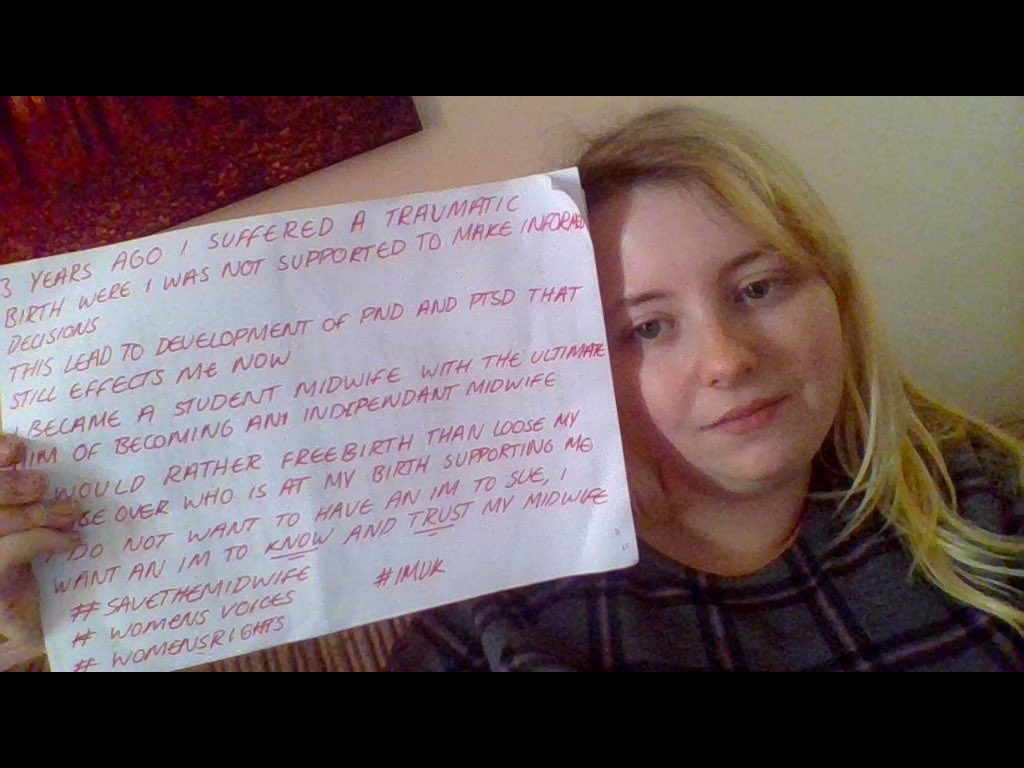 birthpositive's tweet photo. .@JackieSmith_nmc @nmcnews @IMUKMidwifery Student midwife pleas for future choice #savethemidwife https://t.co/22NcCr5EAK