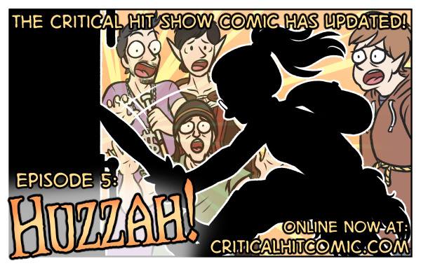 critshow's tweet image. NEW COMIC! Here's the latest Critical Hit Show webcomic, written by @ericfell and drawn by @RheallArt! #dndlive 
comic.criticalhitshow.com/critshow-comic…