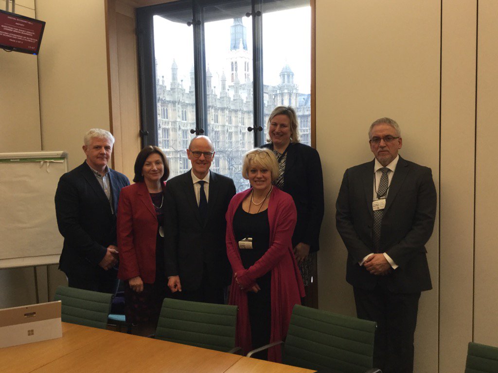 Sandbach's tweet photo. @Heber_Head @mustbecwaced Kath Shephard from #Tushingham Primary and Mark Parkinson CWaC after #fairfunding meeting https://t.co/baRrPRkpfn