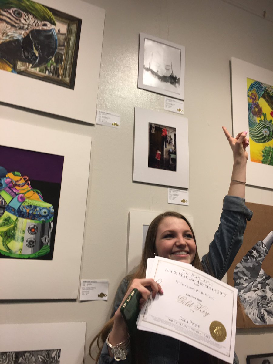 mcleanhigh's tweet photo. Amazed and proud of the talented McLean artist whose work is on display at NVCC for the Scholastics Regional Art Awards! https://t.co/xsY2q2031J