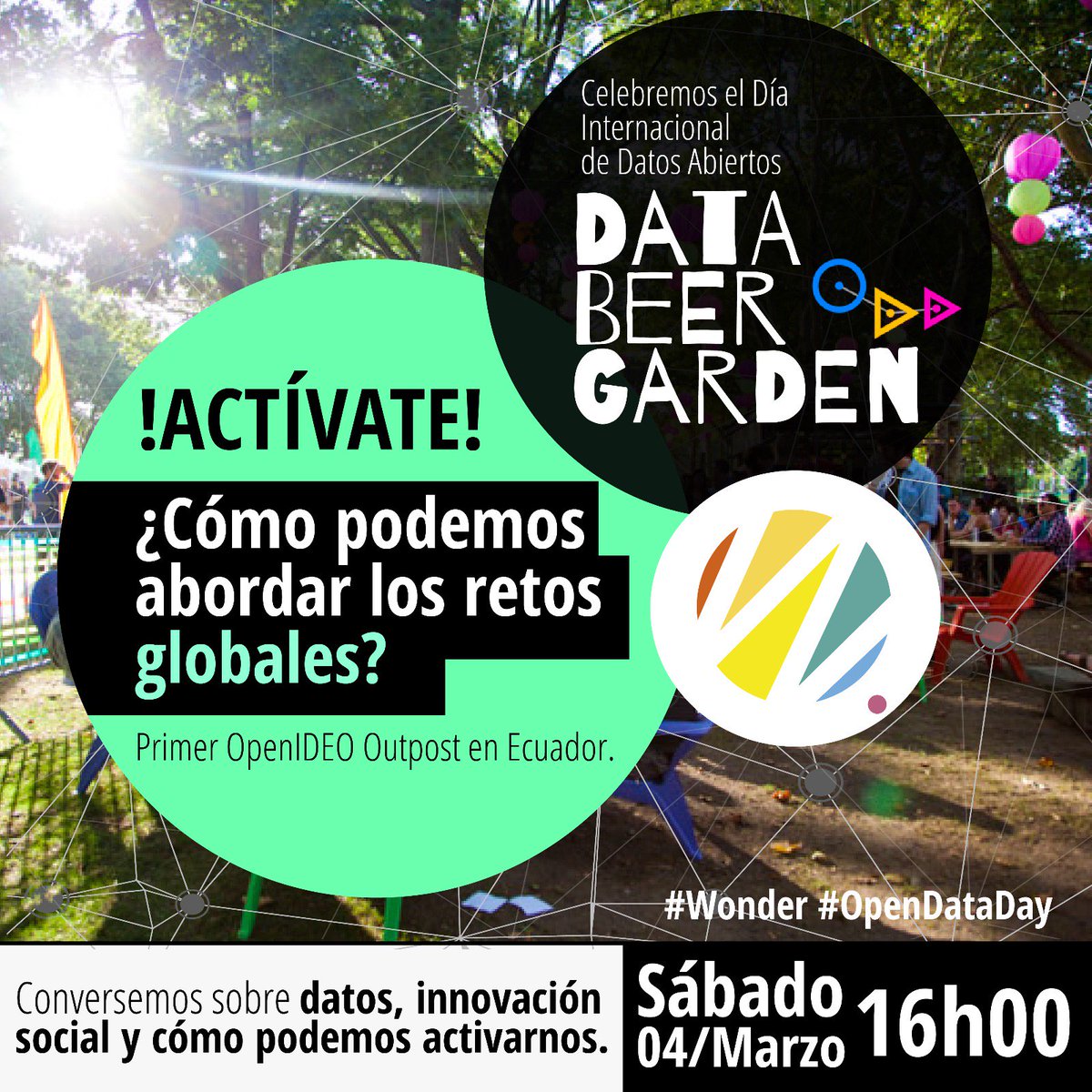 Próximo sábado: 1er <a href="/OpenIDEO/">OpenIDEO</a> Outpost en Ecuador! Y aprovechamos para celebrar #OpenDataDay. #Wonder #OpenDataDay2017 #Quito #DatosAbiertos