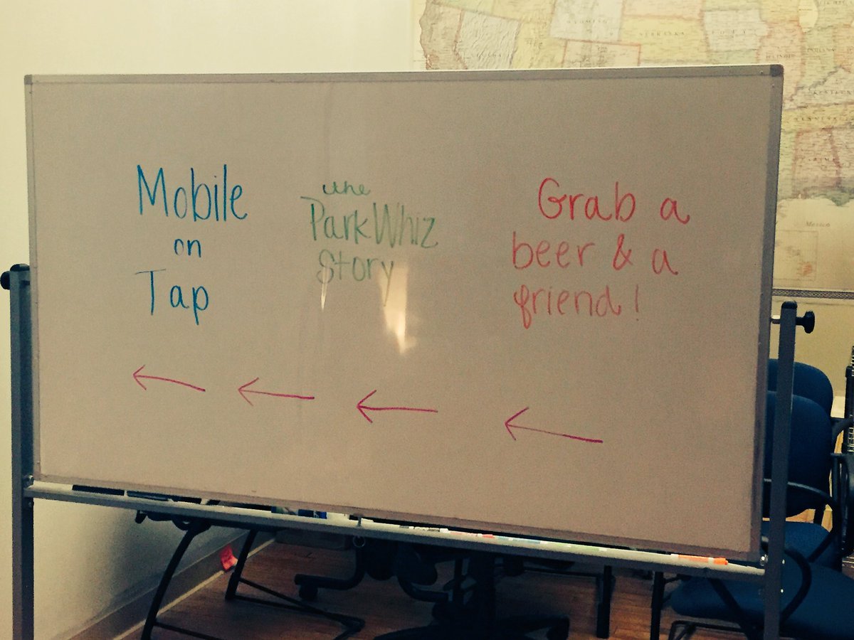 ParkWhiz's tweet photo. Soon...getting ready to tell our story! #MobileOnTap https://t.co/bZAfivxs37