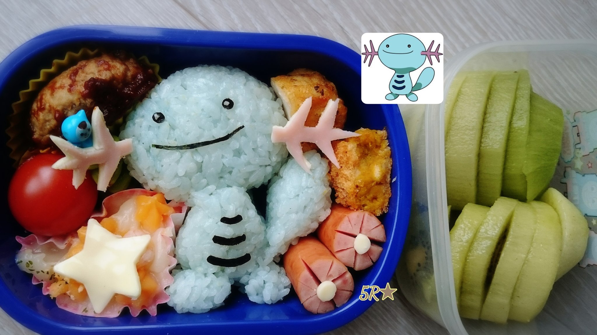 Re 本日の年長さん弁当 ポケモンgoに新しいポケモンが増えたので ネタぎれしないですみました リクエスト ウパー ポケモン ヌオーの進化前 お腹ペコリン部 Twitter家庭料理部 料理好きさんと繋がりたい T Co Ffgtbezs8v Twitter